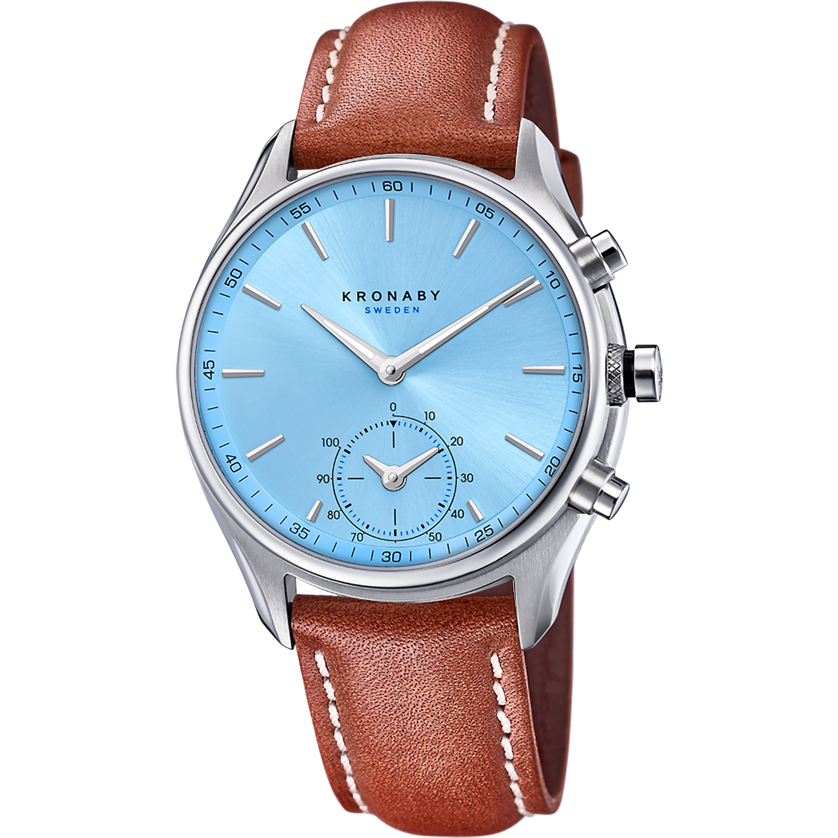 Kronaby Sekel S3781-3 - Leather - Strap Color: Brown - Strap Size: 22 mm - Case Size: 43 mm