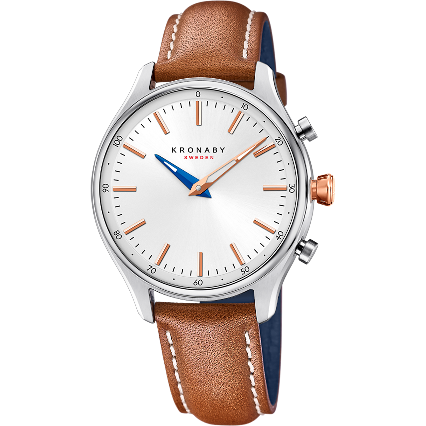 Kronaby Sekel S3783-1 - Leather - Strap Color: Brown - Strap Size: 18 mm - Case Size: 38 mm