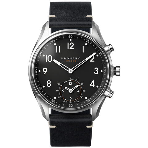 Apex 43 Steel - Black, Bracelet – Kronaby Watches