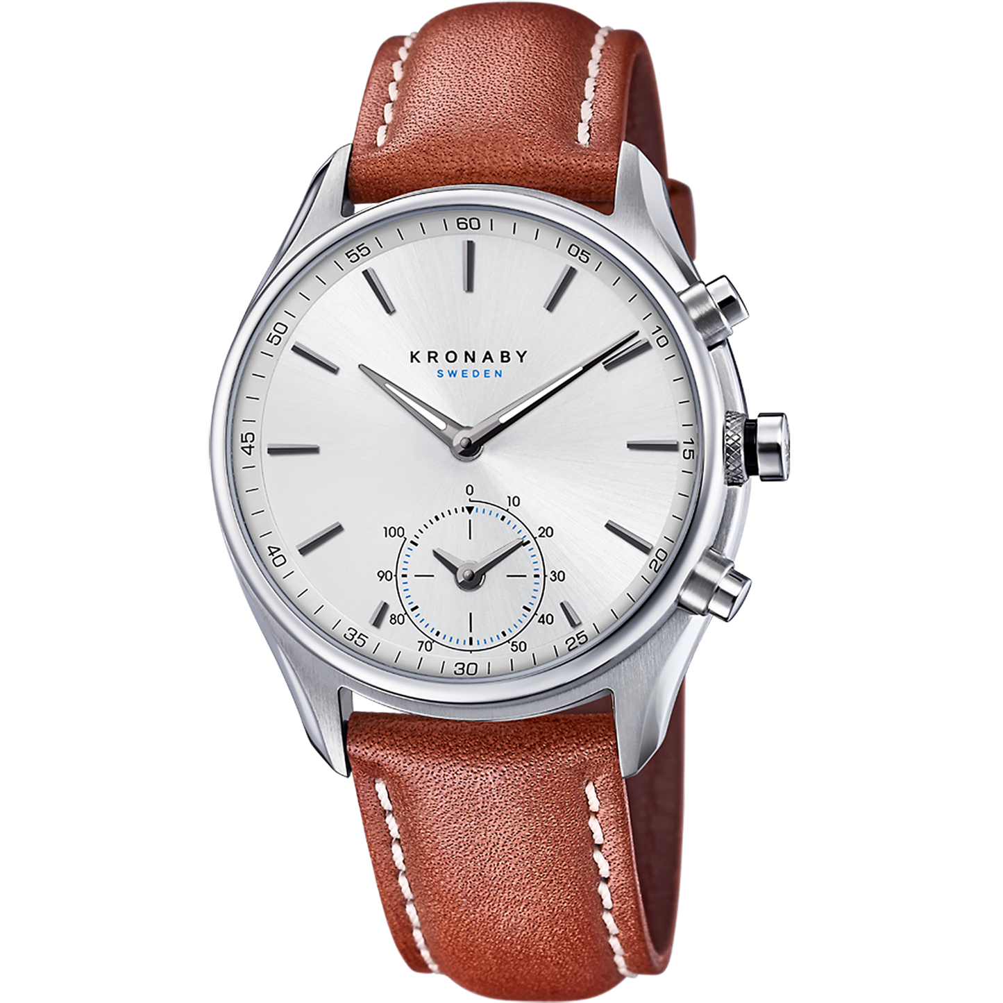 Kronaby Sekel S3781-5 - Leather - Strap Color: Brown - Strap Size: 22 mm - Case Size: 43 mm