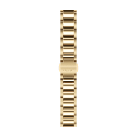 Kronaby Strap Metal BA04300 - Stainless Steel - Strap Color: Gold - Strap Size: 18 mm - Case Size Fit: Fits 38 mm Case