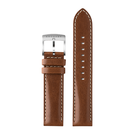 Kronaby Strap Leather BC10784 - Leather - Strap Color: Brown - Strap Size: 20 mm - Case Size Fit: Fits 41 mm Case