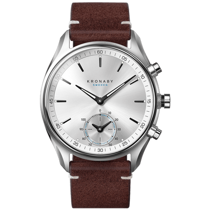 Kronaby Sekel S0714-1 - Leather - Strap Color: Brown - Strap Size: 22 mm - Case Size: 43 mm