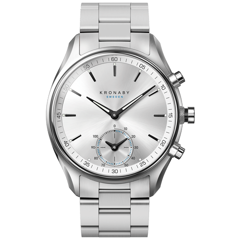 Kronaby Sekel S0715-1 - Stainless Steel - Strap Color: Silver - Strap Size: 22 mm - Case Size: 43 mm