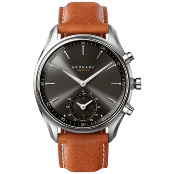 Kronaby Sekel S0719-1 - Leather - Strap Color: Brown - Strap Size: 22 mm - Case Size: 43 mm