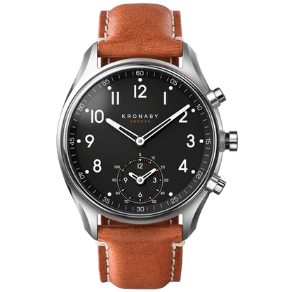Kronaby Apex S0729-1 - Leather - Strap Color: Brown - Strap Size: 22 mm - Case Size: 43 mm