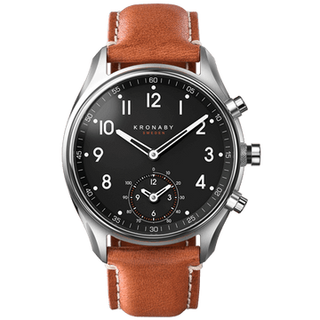 Kronaby Apex S0729-1 - Leather - Strap Color: Brown - Strap Size: 22 mm - Case Size: 43 mm