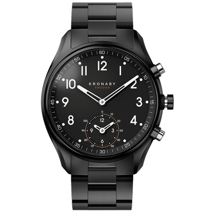 Kronaby Apex S0731-1 - Stainless Steel - Strap Color: Black - Strap Size: 22 mm - Case Size: 43 mm