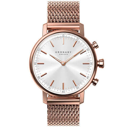 Kronaby Carat S1400-1 - Stainless Steel - Strap Color: Rose gold - Strap Size: 18 mm - Case Size: 38 mm