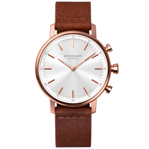 Kronaby Carat S1401-1 - Leather - Strap Color: Brown - Strap Size: 18 mm - Case Size: 38 mm