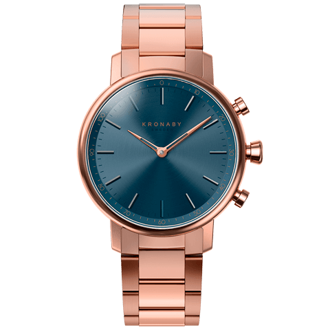 Kronaby Carat S2445-1 - Stainless Steel - Strap Color: Rose gold - Strap Size: 18 mm - Case Size: 38 mm