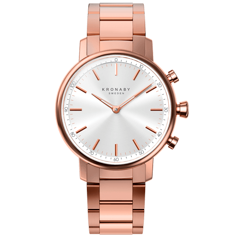 Kronaby Carat S2446-1 - Stainless Steel - Strap Color: Rose gold - Strap Size: 18 mm - Case Size: 38 mm