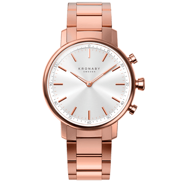 Kronaby Carat S2446-1 - Stainless Steel - Strap Color: Rose gold - Strap Size: 18 mm - Case Size: 38 mm