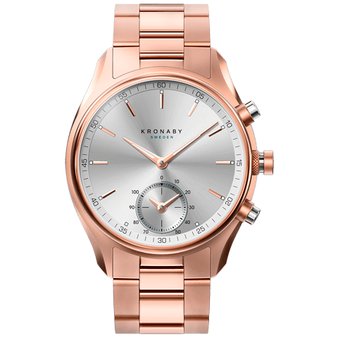 Kronaby Sekel S2745-1 - Stainless Steel - Strap Color: Rose gold - Strap Size: 22 mm - Case Size: 43 mm