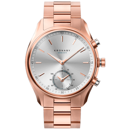 Kronaby Sekel S2745-1 - Stainless Steel - Strap Color: Rose gold - Strap Size: 22 mm - Case Size: 43 mm