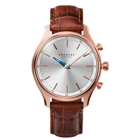 Kronaby Sekel S2748-1 - Leather - Strap Color: Brown - Strap Size: 18 mm - Case Size: 38 mm