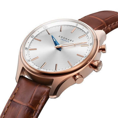 Kronaby Sekel S2748-1 - Leather - Strap Color: Brown - Strap Size: 18 mm - Case Size: 38 mm