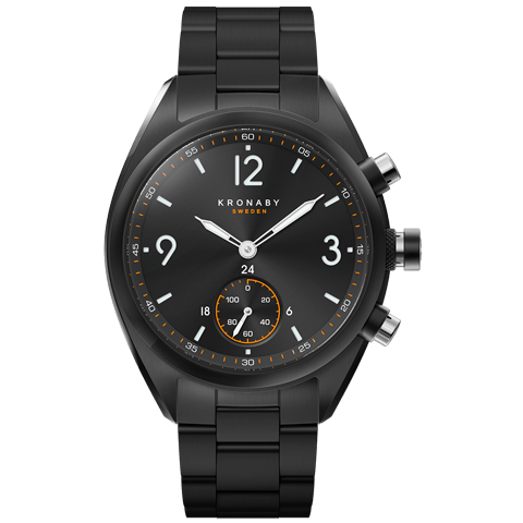 Kronaby Apex S3115-1 - Stainless Steel - Strap Color: Black - Strap Size: 20 mm - Case Size: 41 mm