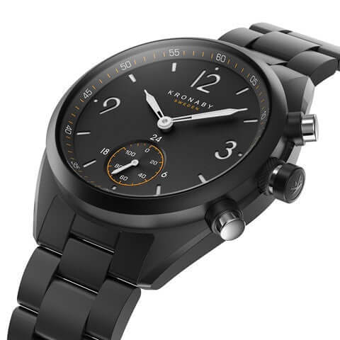 Kronaby Apex S3115-1 - Stainless Steel - Strap Color: Black - Strap Size: 20 mm - Case Size: 41 mm