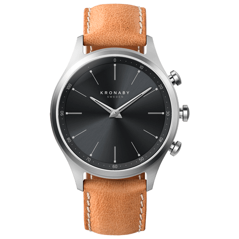 Kronaby Sekel S3123-1 - Leather - Strap Color: Brown - Strap Size: 20 mm - Case Size: 41 mm