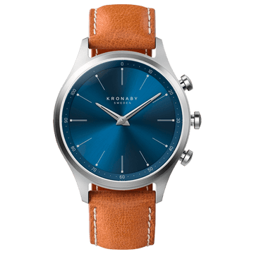 Kronaby Sekel S3124-1 - Leather - Strap Color: Brown - Strap Size: 20 mm - Case Size: 41 mm