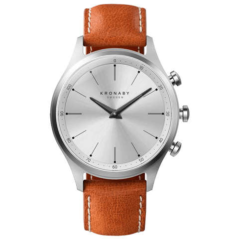 Kronaby Sekel S3125-1 - Leather - Strap Color: Brown - Strap Size: 20 mm - Case Size: 41 mm