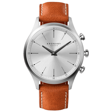 Kronaby Sekel S3125-1 - Leather - Strap Color: Brown - Strap Size: 20 mm - Case Size: 41 mm