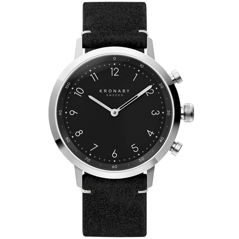 Kronaby Nord S3126-1 - Leather - Strap Color: Black - Strap Size: 20 mm - Case Size: 41 mm