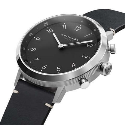 Kronaby Nord S3126-1 - Leather - Strap Color: Black - Strap Size: 20 mm - Case Size: 41 mm