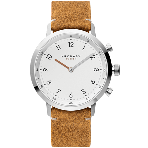 Kronaby Nord S3128-1 - Leather - Strap Color: Brown - Strap Size: 20 mm - Case Size: 41 mm