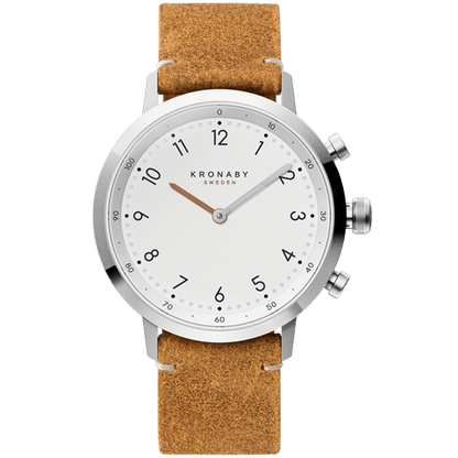 Kronaby Nord S3128-1 - Leather - Strap Color: Brown - Strap Size: 20 mm - Case Size: 41 mm