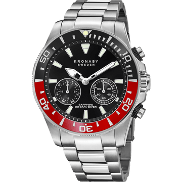 Kronaby Diver S3778-3 - Stainless Steel - Strap Color: Silver - Strap Size: 22 mm - Case Size: 45.7 mm